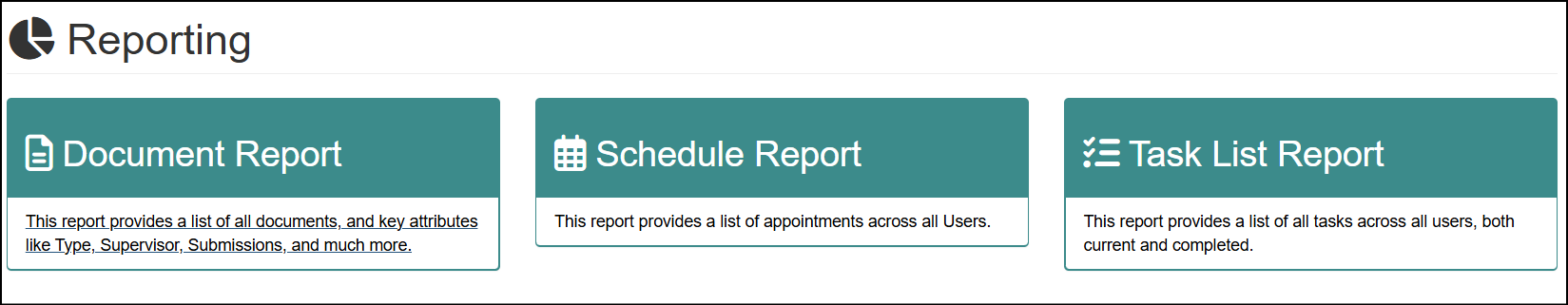 Reporting Overview