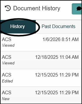 View History and Comments in Document Templates