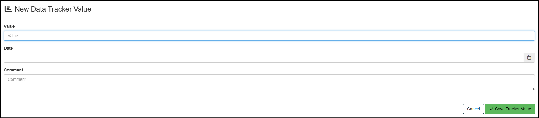 Editing and Adding Values to Data Trackers